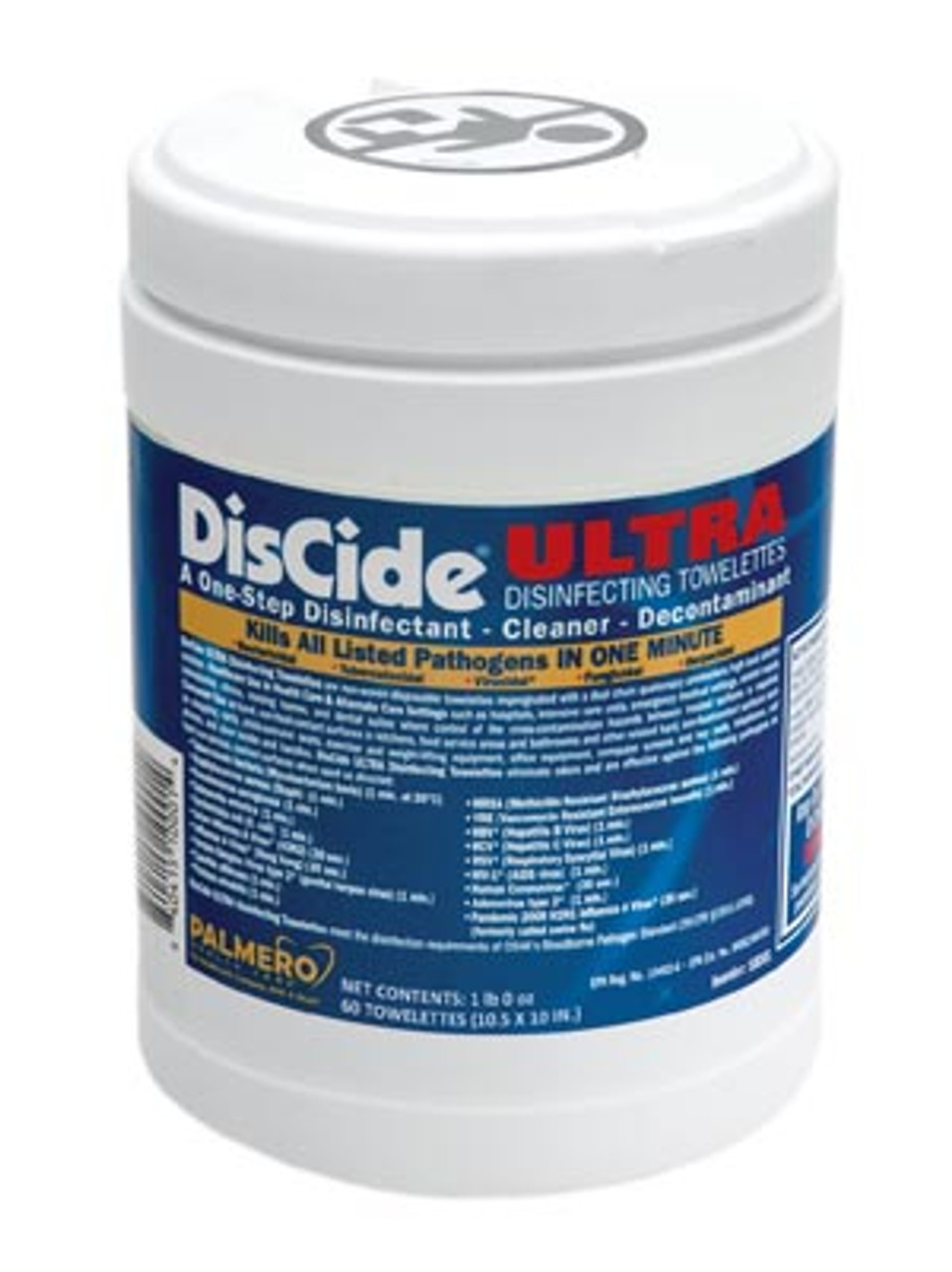 #10DIS Discide® Ultra Disinfecting Wipes, 10.5` x 10`